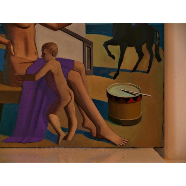 2010s Paul Rossi Mother and Child in Archaic Landscape Contemporary Figurative Oil Painting 2018 For Sale - Image 5 of 7