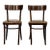 Pair of Vintage Walnut Bentwood Chairs, Curved Wood Accent Seating For Sale