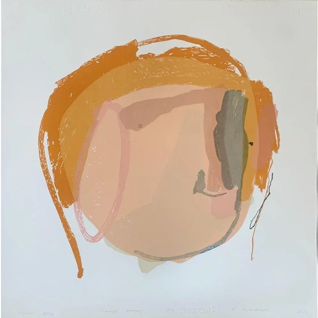 Kinga Wojciechowska, Yellow Portrait, Linocut, 2023 For Sale - Image 3 of 6