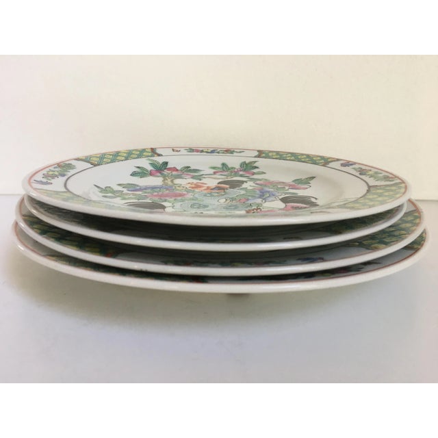 20th Century Chinese Colorful Porcelain Rooster Plates - Set of 4 For Sale - Image 10 of 13