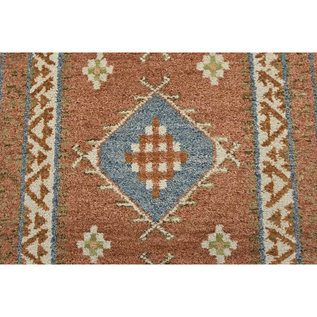 Kazak Runner 2'9'' X 9'10'' Brown Wool Tribal Hand-Knotted Oriental Rug For Sale - Image 9 of 12
