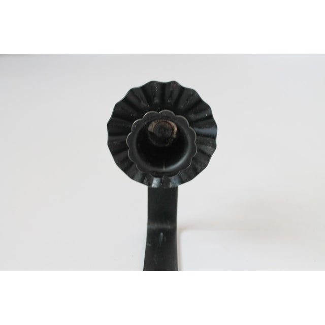 Vintage Pair of Copper and Metal Candle Wall Sconces For Sale In Milwaukee - Image 6 of 10