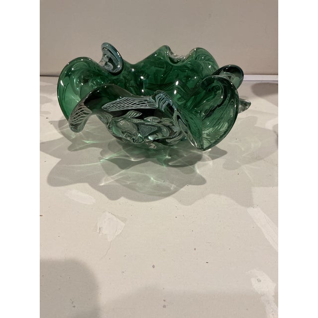 Glass Vintage Murano Art Glass Bowl or Ashtray For Sale - Image 7 of 7