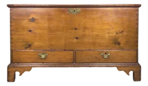 Late 18th Century American Queen Anne Style Pine Blanket Chest Pennsylvania