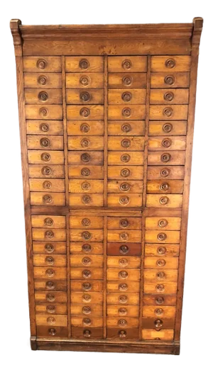 C1900 80 Drawer Amberg’s Imperial Letter File Cabinet