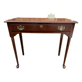 Late 20th Century Pennsylvania House Queen Anne Style Solid Cherry Console Table For Sale