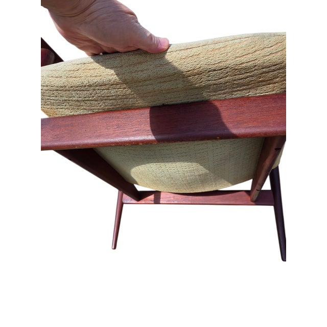 1960s Danish Modern Teak Lounge Chair Paddle Armchair Denmark For Sale - Image 16 of 17