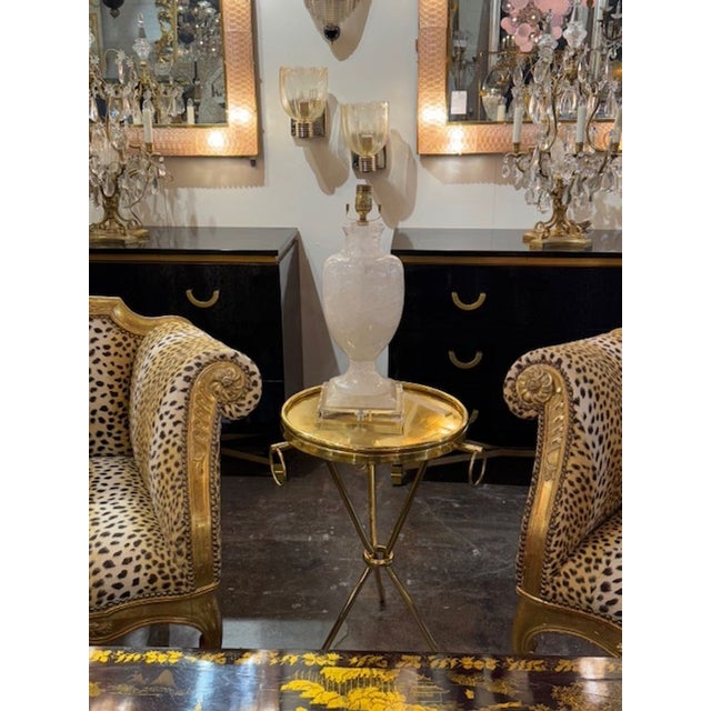 Modern Large Scale Polished Rock Crystal Lamp From South America For Sale In Dallas - Image 6 of 6