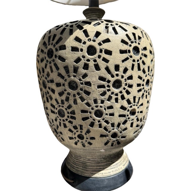Mid-Century Modern Rare Mid-Century Modern Quartite Creative Corp. Atomic Mosaic Ceramic Table Lamp, C. 1969 For Sale - Image 3 of 7