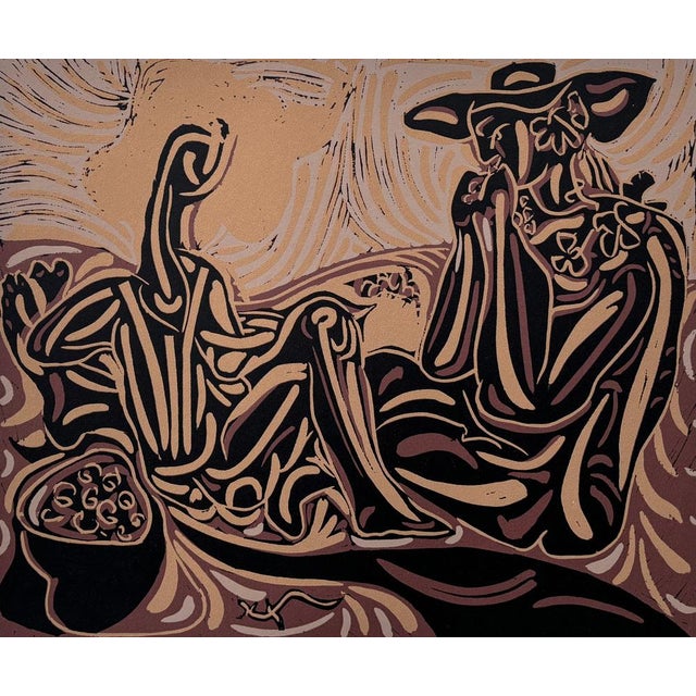 Modern Pablo Picasso, The Vintagers (Les Vendangeurs), Linocut, 1962 For Sale - Image 3 of 6