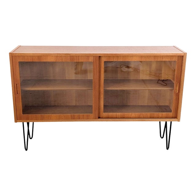 Mid-Century Sideboard in Teak Vitrine by Poul Hundevad For Sale