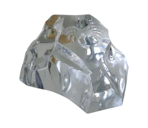 Crystal Glass Etched "Cancer" Zodiac Paperweight