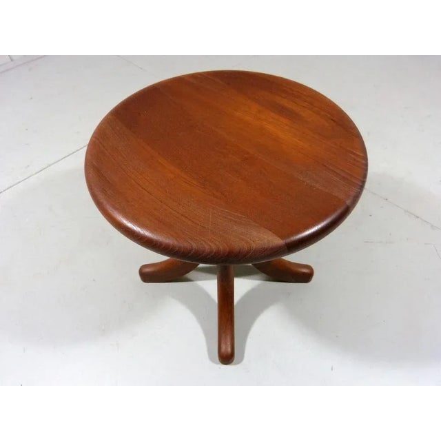 Brown Danish Teak Wooden Stool, 1970s For Sale - Image 8 of 13