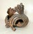 Copper Thick Antique Handmade Forged Copper Brutalist Candle Holder Centerpiece Pricket For Sale - Image 8 of 13