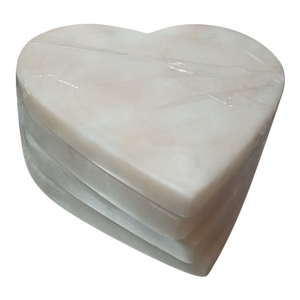 1980s Exquisite Set of 4 Alabaster Heart Shaped Coasters From Italy