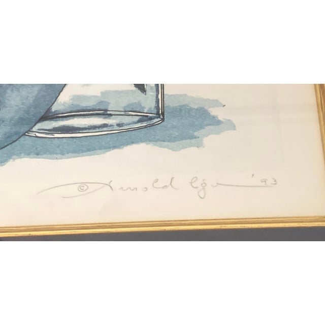 Arnold Iger 1993 "Geranium and Apples" Lithograph Artist Signed, Numbered 1/350, Framed For Sale In Chicago - Image 6 of 8