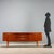 1960s English-manufactured sideboard made of teak wood, carefully restored in our workshops to bring it back to its...