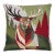 Mountain Stag Woven Cushion With Feather Filler - 42x42cm (17"x17") For Sale