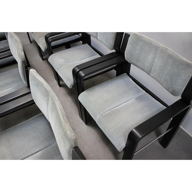 Black Vintage Armchair by Ludvik Volak for Dřevopodnik Holešov, Czechoslovakia, 1989, Set of 10 For Sale - Image 8 of 18