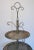 Transitional Transitional Silver Finished Large Two Tiered Iron Stand For Sale - Image 3 of 5