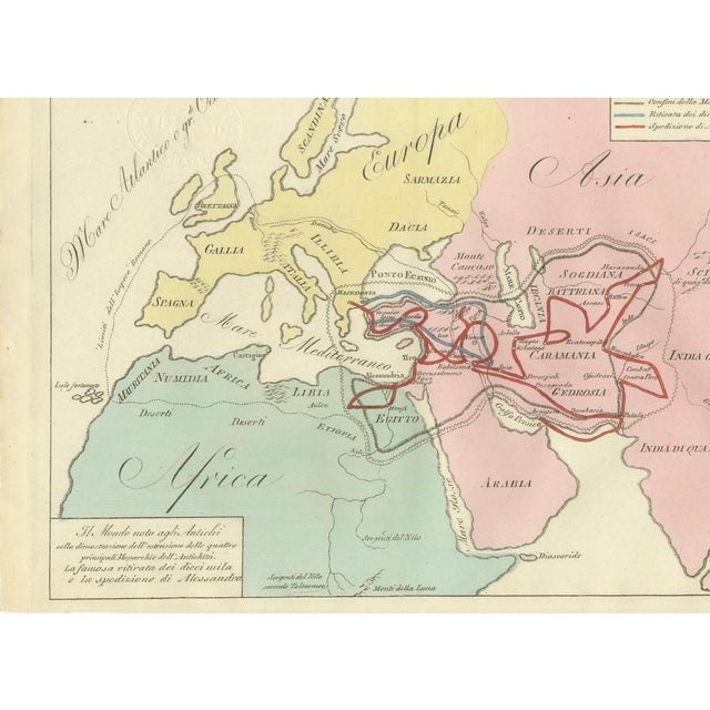 Early 19th Century Antique World Map with Roman, Macedonian and Persian Empires from Ferrario, 1815 For Sale - Image 5 of 9
