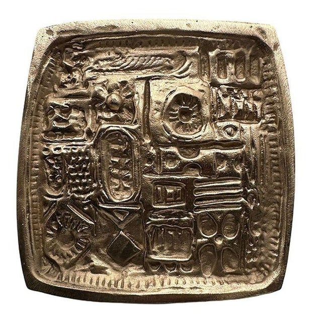 1960s Paul Evans Style Mid Century Brutalist Bronze Cabinet Handle Pull For Sale - Image 5 of 7