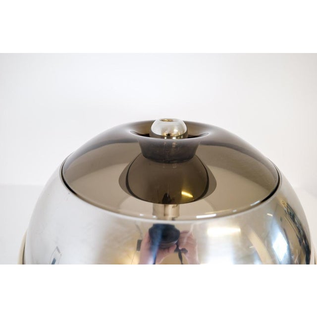 Plastic Large Space Age Chrome Table Lamp from Fagerhults, Sweden, 1970s For Sale - Image 7 of 18