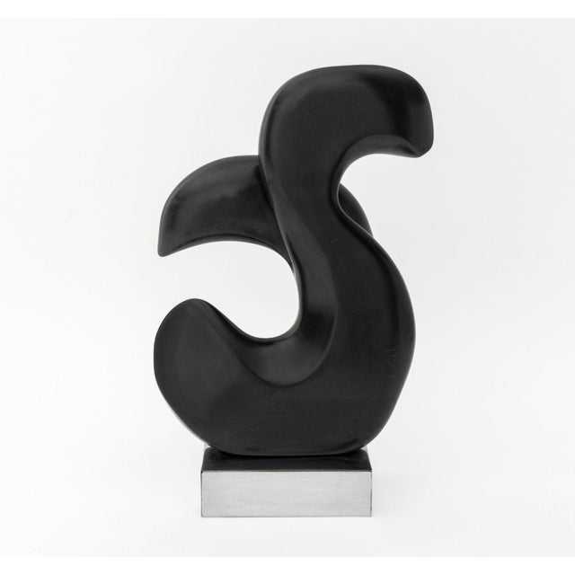 Metal Bill Barrett Abstract Carved Stone Sculpture For Sale - Image 7 of 13