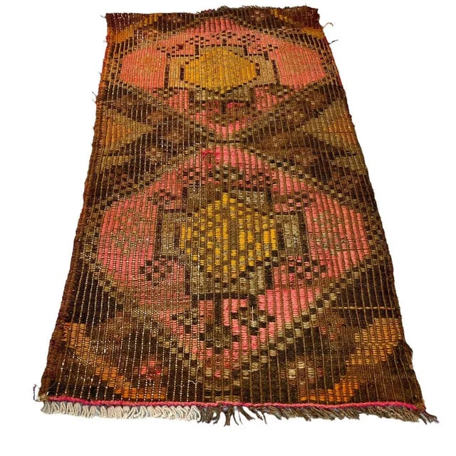 Textile Small Anatolian Turkish Kilim Rug For Sale - Image 7 of 11