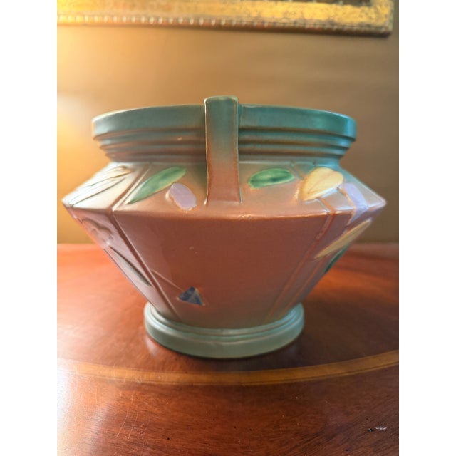 Roseville Pottery Futura Jardiniere Planter 616-7 Art Deco Unmarked Ca. 1928 For Sale - Image 10 of 18