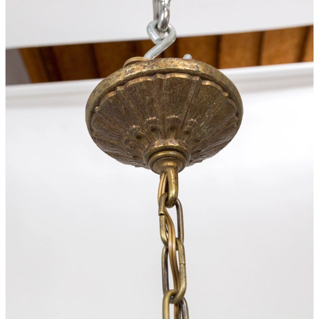 Bronze Early 20th Century Metalwork Radial Webs Chandelier For Sale - Image 8 of 10