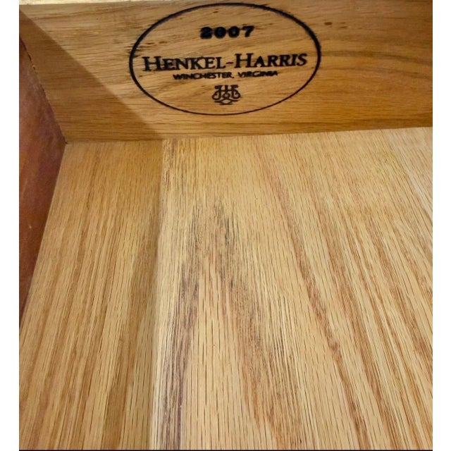 Vintage Henkel Harris 2007 Mahogany Bachelor Chest Nightstands - Set of 2 For Sale - Image 10 of 10