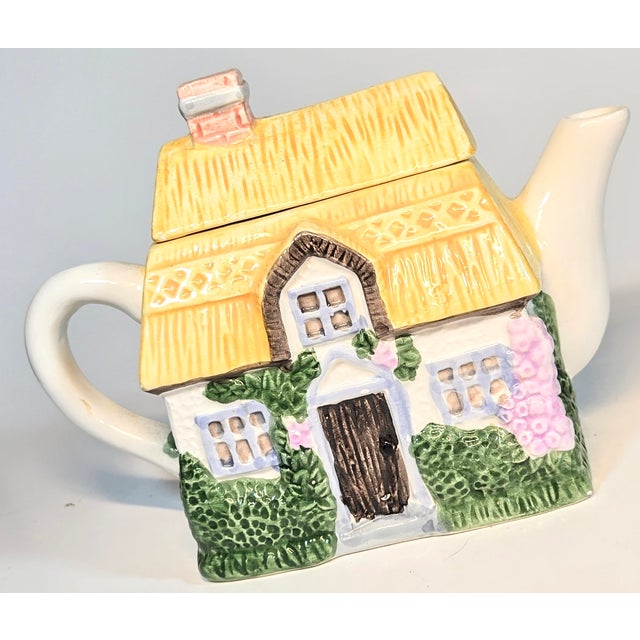 Farmhouse Thatched Cottage Teapot For Sale - Image 3 of 9