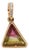 1.4cts Watermelon Tourmaline Pendant With Natural Diamonds: Solid 14k Gold For Sale