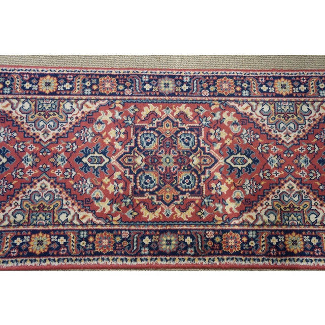 Vintage Kismet 100% Wool Geometric Rug Runner Carpet Mat 26" X 104" For Sale - Image 4 of 13