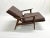Brown Mid-Century Armchair, 1950s For Sale - Image 8 of 10