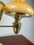 Metal Antique Bradley and Hubbard Brass Double-Arm Student Lamp With Carmel Shades For Sale - Image 7 of 12