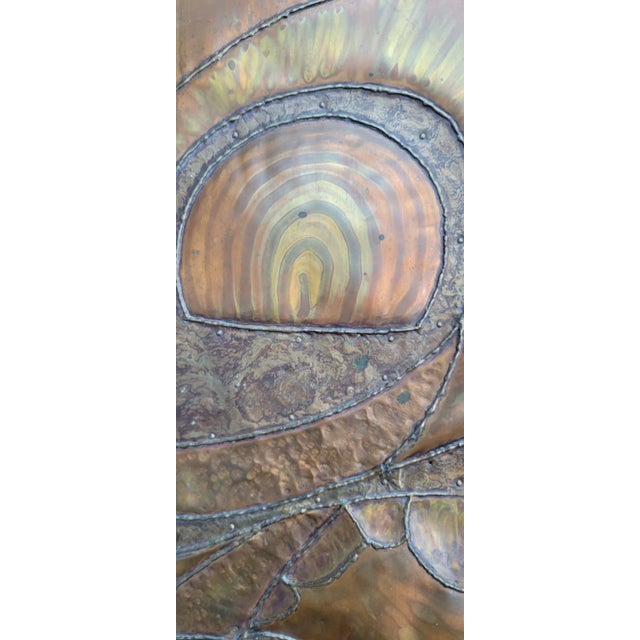 Artist Roy R. Butler Signed Copper Brutalist Doors - a Pair For Sale - Image 4 of 10