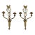 Vintage Brass Caduceus Medical Symbol Candle Wall Sconces, Pair For Sale