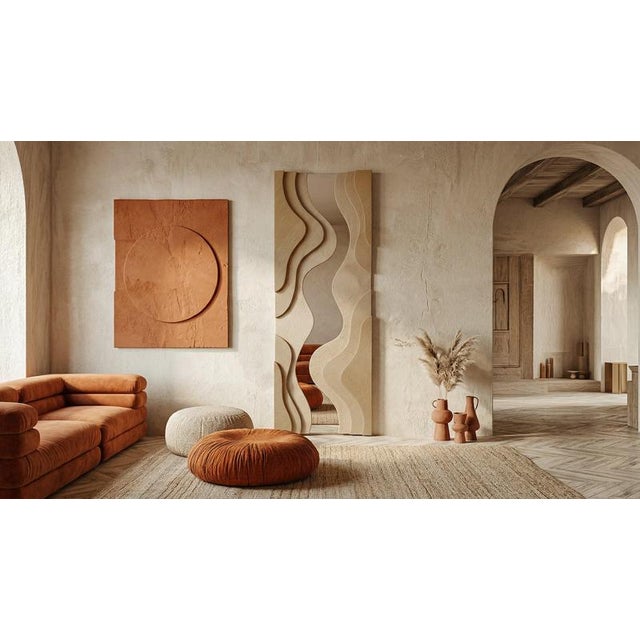 Clelia Rectangular Floor Mirror in Fiber Wood and Metallic Coating by Wedo For Sale - Image 17 of 18