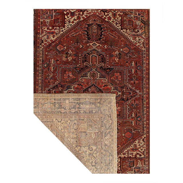 Traditional Pasargad DC Handknotted Antique Heriz Rug For Sale - Image 3 of 3