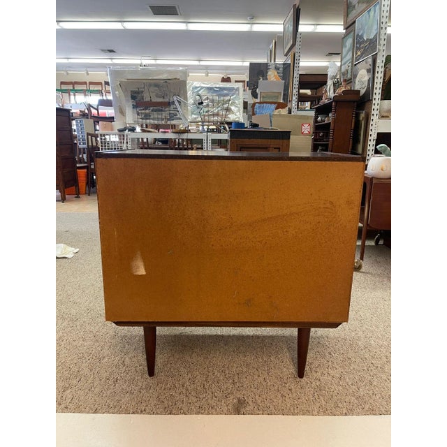 Wood 1970s Vintage Imported Mid Century Danish Modern Rosewood Toned Cabinet For Sale - Image 7 of 8