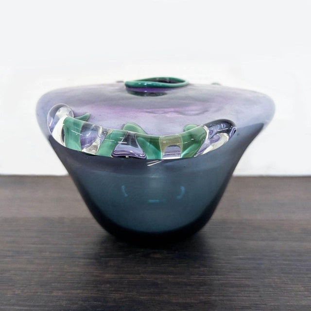 Contemporary Grant W. Miller Hand Blown Glass Bowl For Sale - Image 3 of 5