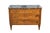An Italian Neoclassical style Piemontese walnut commode from circa 1890 with three drawers and dark green marble top. This...