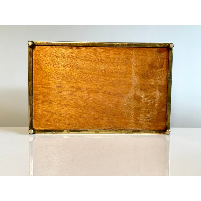 Brass Jewelry Box with Cedar Wood and Asian Motifs, Germany, 1950s For Sale - Image 15 of 18