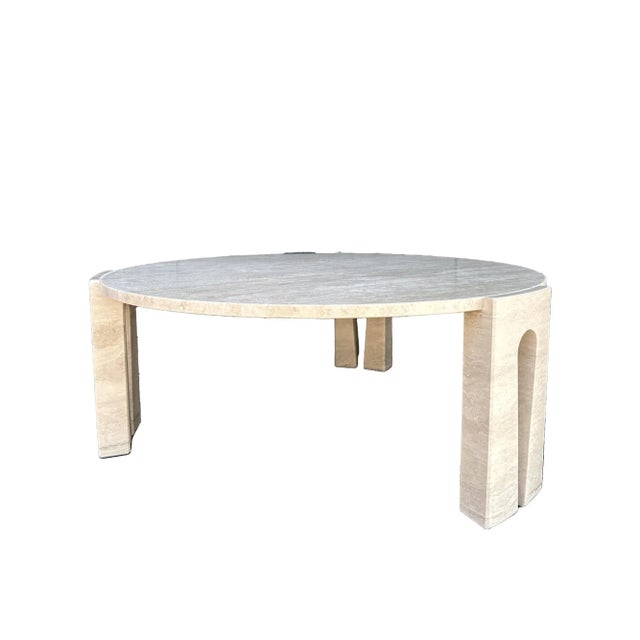 Revisit elegance with our stuccoed travertine table. Made with high-quality travertine and a stucco finish that enhances...