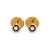Men’s Retired Montblanc Gold Plated Black Enamel Round Cufflinks, Pair For Sale - Image 4 of 8