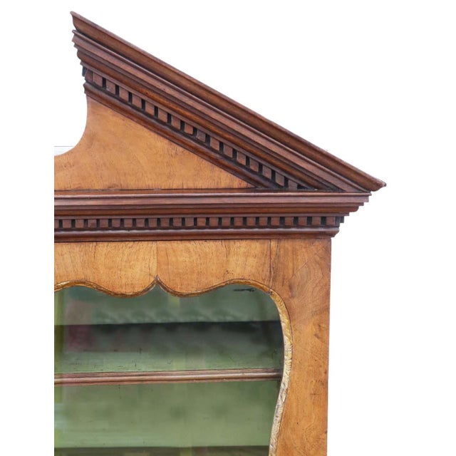 Large Antique Georgian Walnut Bureau Bookcase, 18th Century For Sale - Image 6 of 9