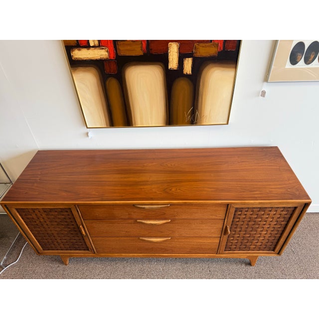 Mid Century Modern Walnut Credenza From the Perception Line Designed by Warren Church for Lane Furniture Company. For Sale - Image 9 of 12