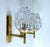 Mid-Century Modern Vintage Glass and Brass Sconces, 1970, Set of 2 For Sale - Image 3 of 18